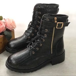 Catherine Malandrino Combat Military Boots Size 10